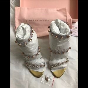 Sophia Webster Rosalind Gem-Stud Mid-Heel, size 6